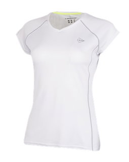 Dunlop Tennis-Shirt Club Line Crew weiss Damen