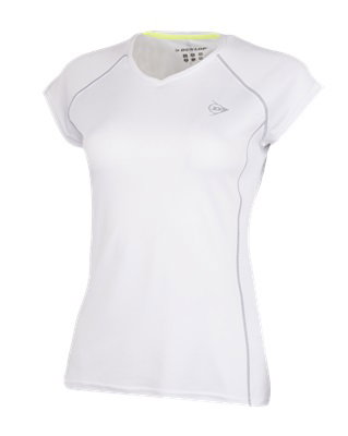 Dunlop Tennis-Shirt Club Line Crew weiss Damen