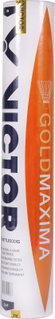 Victor Badmintonbälle Gold Maxima Naturfeder weiss Dose 12er