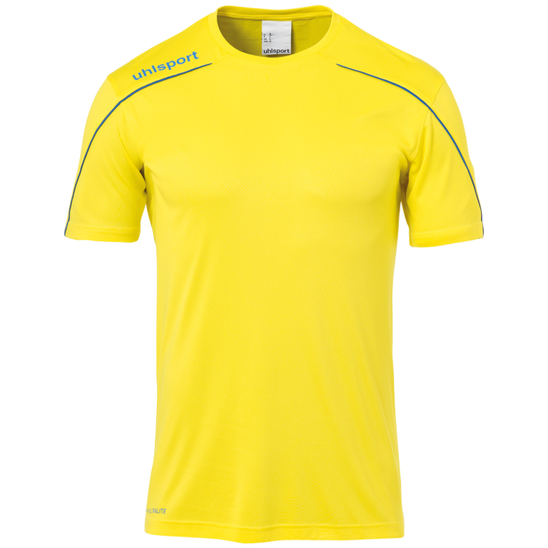 uhlsport Sport-Trikot Stream 22 (100% Polyester) limonengelb/azurblau Jungen