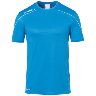 uhlsport Sportowa koszulka Stream 22 (100% poliester) cyanowy/biały dziecięca