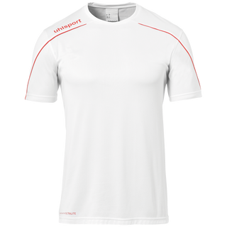 uhlsport Sportowa koszulka Stream 22 (100% poliester) biało/czerwona dziecięca