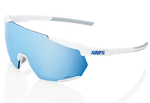 100% Sport Sonnenbrille Racetrap 3.0 HiPER Lens weiss - 1 Brille mit Hardcase