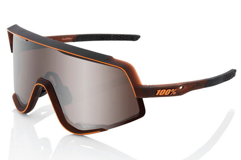 100% Sport Sunglasses Glendale HiPER Mirror Lens brown - 1 pair of glasses with hard case