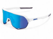 100% Sport Sonnenbrille S2 HiPER Mirror Lens weiss/blau - 1 Brille mit Hardcase