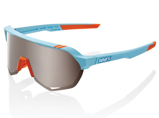 100% Sport Sunglasses S2 HiPER Mirror Lens blue/orange - 1 pair of glasses with hard case