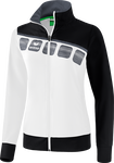 Erima Trainingsjacke 5C (elastisch, feuchtigkeitsregulierend) weiss/schwarz Damen