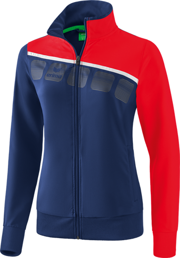 Erima Training Jacket 5C (elastic, moisture-regulating) navy blue/red Women