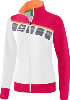 Erima Training Jacket 5C (elastic, moisture-regulating) white/pink Women