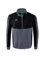 Erima Präsentationsjacke Six Wings (100% Polyester, Stehkragen, ohne Innenfutter) grau/schwarz Herren