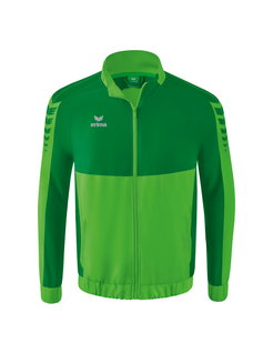 Erima Präsentationsjacke Six Wings (100% Polyester, Stehkragen, ohne Innenfutter) grün/smaragd Jungen