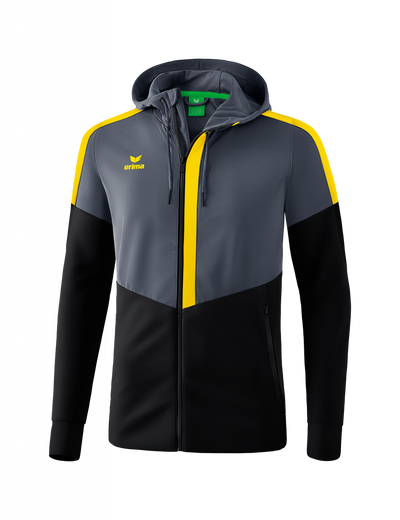 Erima Trainingsjacke Squad mit Kapuze grau/schwarz/gelb Herren