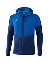 Erima Squad Hooded Training Jacket in Royal/Navy for Men