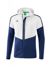 Erima Squad Hooded Training Jacket White/Navy/Grey Men