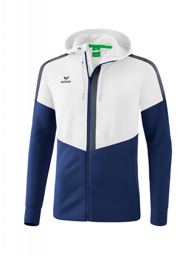 Erima Trainingsjacke Squad mit Kapuze weiss/navy/grau Herren