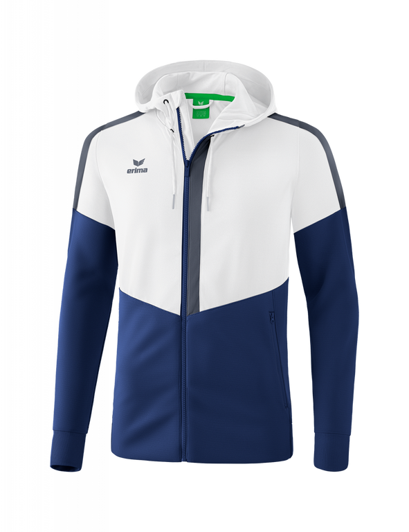 Erima Trainingsjacke Squad mit Kapuze weiss/navy/grau Herren