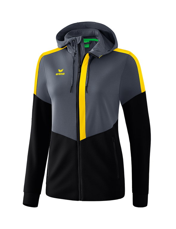 Erima Trainingsjacke Squad grau/schwarz/gelb Damen