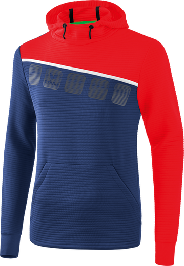 Erima Kapuzenpullover Hoodie 5C navyblau/rot Herren