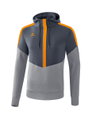 Erima Kapuzenpullover Hoodie Squad (Cotton Touch) grau/orange Herren