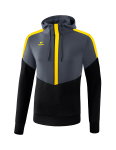 Erima Kapuzenpullover Hoodie Squad (Cotton Touch) grau/schwarz/gelb Herren