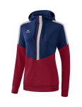 Erima Kapuzenpullover Hoodie Squad (Cotton Touch) navyblau/bordeauxrot Damen