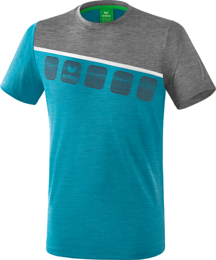 Erima Sport-Tshirt 5C (100% Polyester) blau/grau Herren
