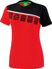 Erima Sport-Shirt 5C (100% Polyester) red/black Women