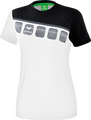 Erima Sport-Shirt 5C (100% Polyester) weiss/schwarz Damen