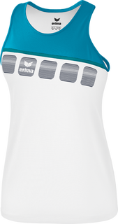 Erima Sport Tank 5C white/petrol blue Women