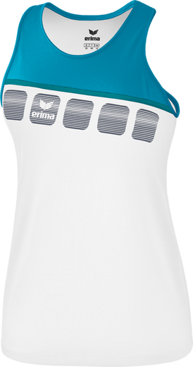Erima Sport-Tank 5C weiß/petrolblau Damen