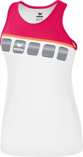 Erima Sport-Tank 5C weiß/peachrosa Damen