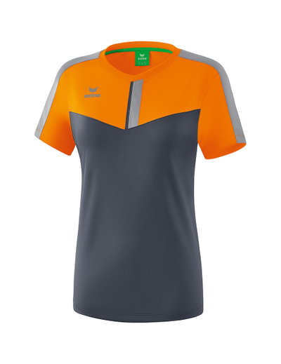 Erima Sport-Shirt Squad grau/orange Damen