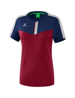 Erima Sport-Shirt Squad #20 navyblau/bordeaux/grau Damen