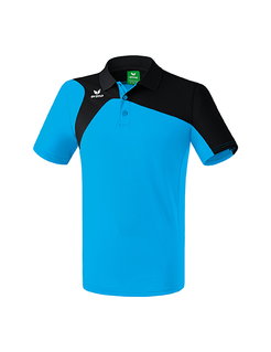 Erima Sport-Polo Club 1900 2.0 (100% Polyester) curacaoblau/schwarz Kinder