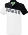 Erima Spprt-Polo 5C (100% Polyester) weiss/schwarz Herren