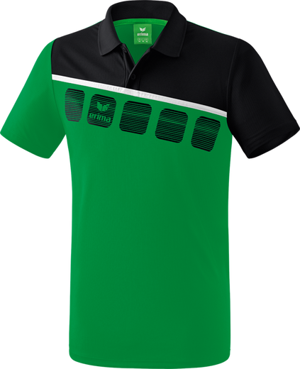 Erima Spprt-Polo 5C (100% Polyester) grün/schwarz Herren