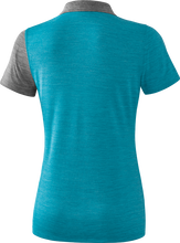 Erima Spprt-Polo 5C (100% Polyester) blau/grau melange/weiß Damen