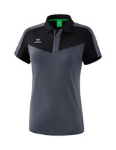 Erima Sport Polo Squad (100% Polyester) black/grey Women