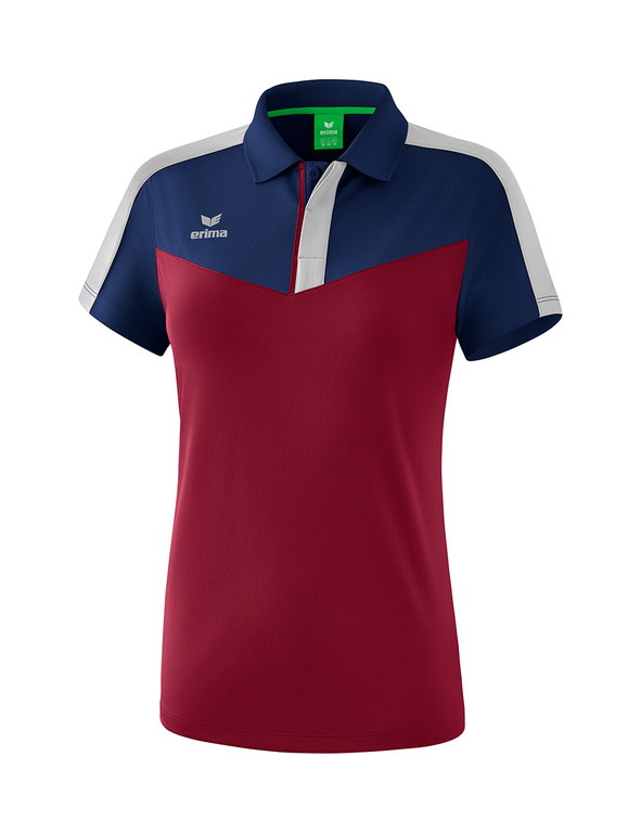 Erima Sport-Polo Squad (100% Polyester) navyblau/bordeaux Damen