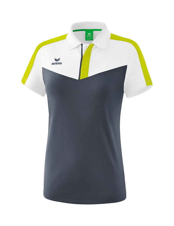 Erima Sport-Polo Squad (100% Polyester) grau/weiss Damen