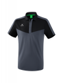 Erima Sport-Polo Squad (100% Polyester) schwarz/grau Herren