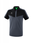 Erima Sport-Polo Squad (100% Polyester) black/grey Men