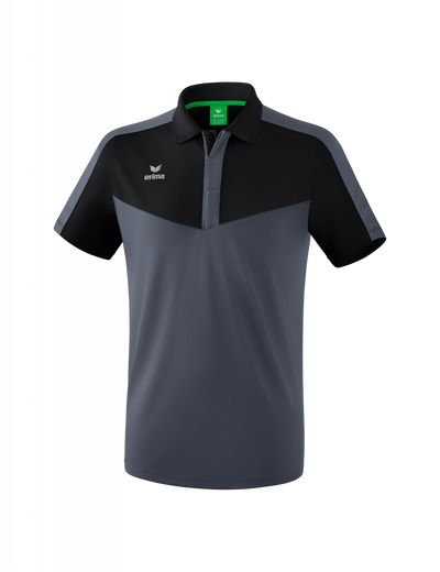 Erima Sport-Polo Squad (100% Polyester) schwarz/grau Herren