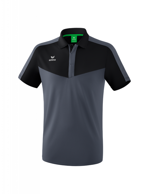 Erima Sport-Polo Squad (100% Polyester) schwarz/grau Herren