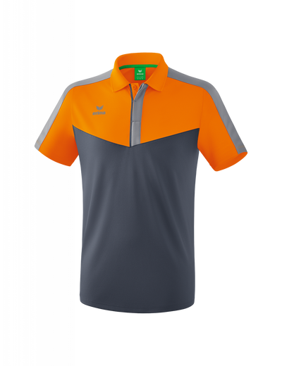 Erima Sport-Polo Squad (100% Polyester) orange/grau Herren
