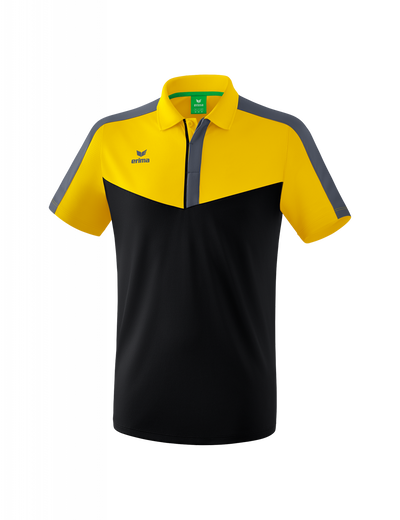 Erima Sport-Polo Squad (100% Polyester) gelb/schwarz/grau Herren