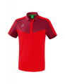 Erima Sport-Polo Squad (100% Polyester) bordeaux/rot Herren