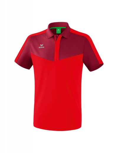 Erima Sport-Polo Squad (100% Polyester) bordeaux/rot Herren