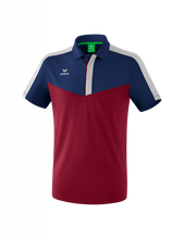 Erima Sport Polo Squad (100% Polyester) burgundy/navy blue Men