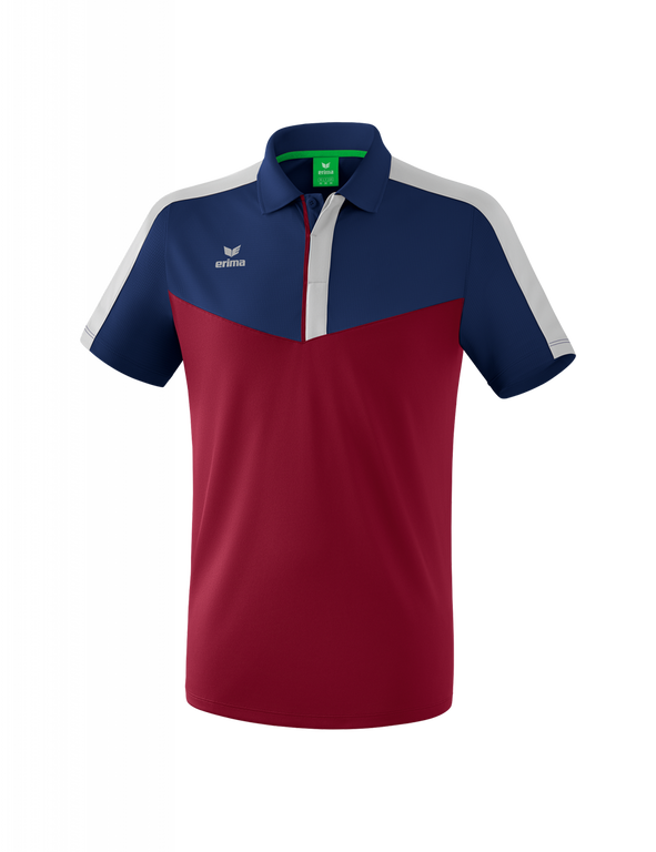 Erima Sport-Polo Squad (100% Polyester) bordeauxrot/navyblau Herren